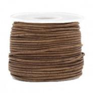 DQ Leer rond 1mm Vintage taupe brown